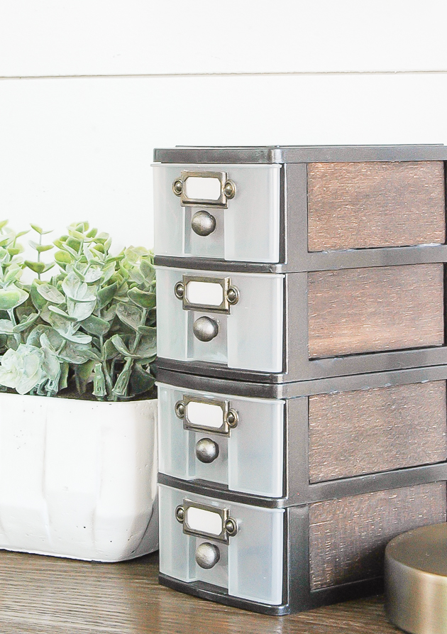 How to Get the Industrial Farmhouse Look with Dollar Tree Storage  Little  House of Four - Creating a beautiful home, one thrifty project at a time.